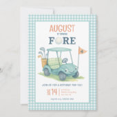 ゴルフフォーエスボーイ写真四歳の誕生日 招待状 (正面)