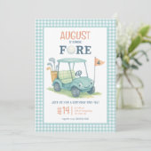 ゴルフフォーエスボーイ写真四歳の誕生日 招待状 (スタンド正面)