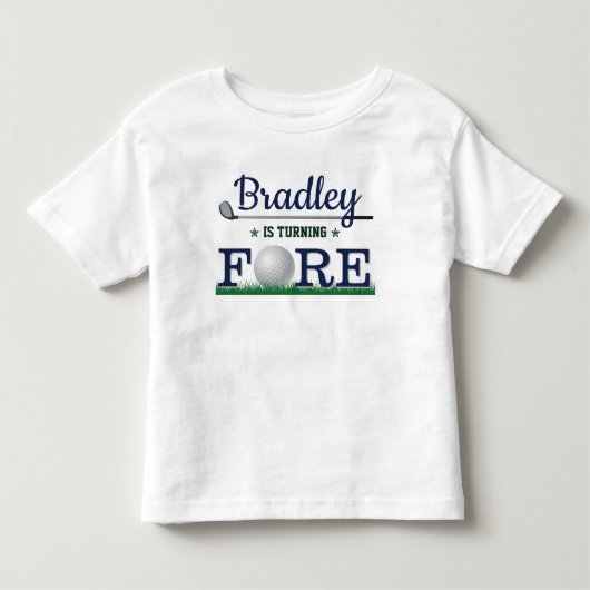 ゴルフフォーエス4th誕生日 トドラーTシャツ (正面)