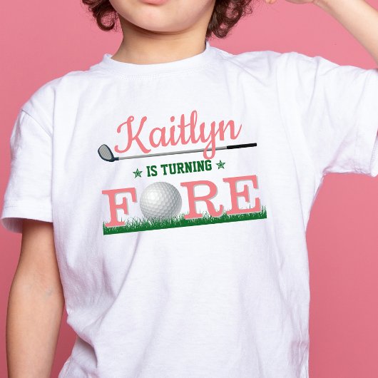 ゴルフフォーエス4th誕生日 トドラーTシャツ