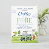 ゴルフフォー誕生日ゴルフゴルフ4th誕生日パーティー 招待状 (スタンド正面)