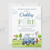 ゴルフフォー誕生日ゴルフゴルフ4th誕生日パーティー 招待状 (正面)