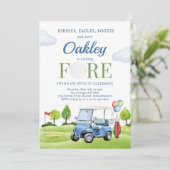 ゴルフフォー誕生日ゴルフゴルフ4th誕生日パーティー 招待状 (スタンド正面)