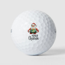 ゴルフフラッグにサンタクロースとメリークリスマス