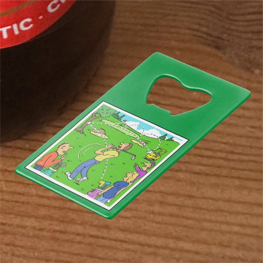 ゴルフフリークショット&バンカーアニメ。 クレジットカード栓抜き