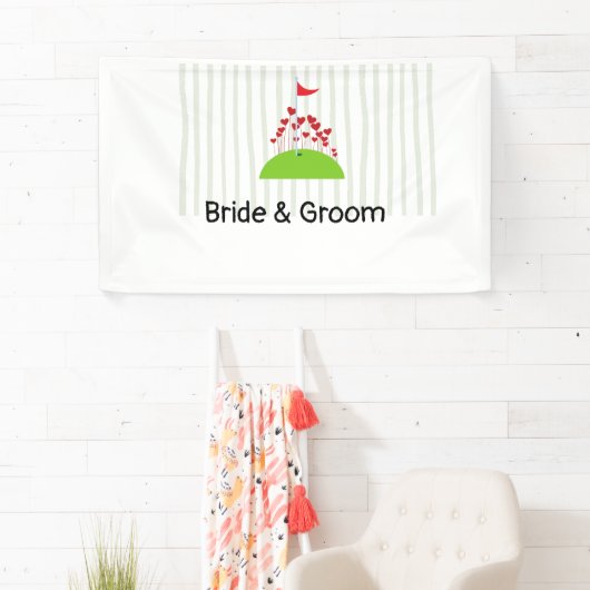 ゴルフフ結婚ラッグゴルファーが大好きなゴルフ 横断幕 (インサイチュ)