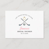 ゴルフブライダルシャワーゲーム エンクロージャーカード (裏面)