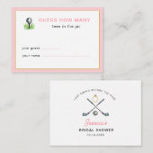 ゴルフブライダルシャワーゲーム エンクロージャーカード (正面/裏面)