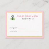 ゴルフブライダルシャワーゲーム エンクロージャーカード (正面)