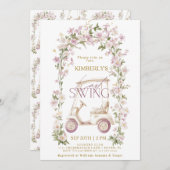 ゴルフブライダルシャワーラストスイング 招待状 (正面/裏面)
