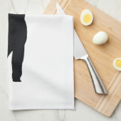 ゴルフブラックシルエットシャドウ キッチンタオル (四つ折り)