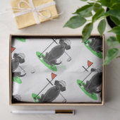 ゴルフブラックラブラドールレトリエバードッグ – かわいい 薄葉紙 (ギフト)