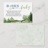 ゴルフブルーボーイ赤ちゃんシャワーPar-Tee本ベビー エンクロージャーカード (正面/裏面)