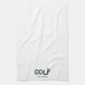 ゴルフブ名門私立校風のルーグリーンアーガイルカスタム キッチンタオル (縦)