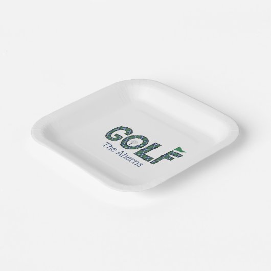 ゴルフブ名門私立校風のルーグリーンアーガイルカスタム ペーパープレート (傾斜あり)