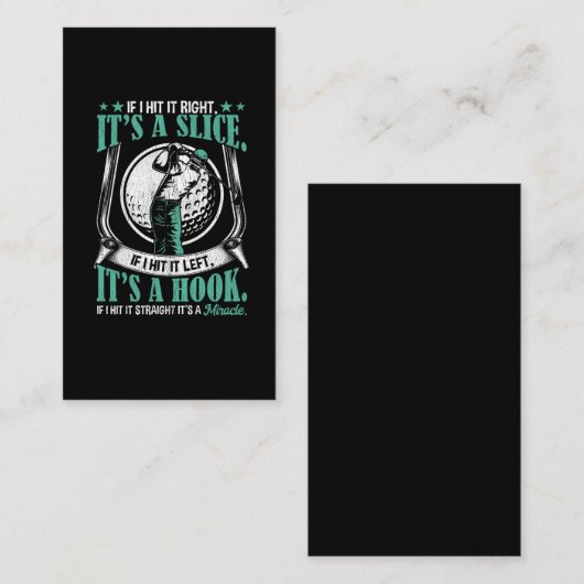 ゴルフプおもしろいレーヤーのラッキーゴルフスイングスキルジョーク 名刺 (正面/裏面)