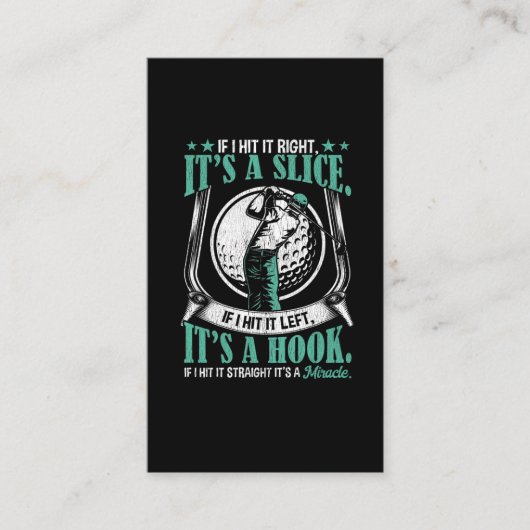 ゴルフプおもしろいレーヤーのラッキーゴルフスイングスキルジョーク 名刺 (正面)