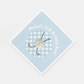 ゴルフプレイドブルーホワイトカントリー名門私立校風のクラブ スタンダードランチョンナプキン (角)