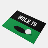 ゴルフプレーおもしろいヤーの穴19緑パットのマット ドアマット (アングル)