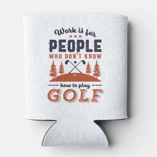 ゴルフプレーおもしろい退職したヤーゴルファーパパラブゴルフ 缶クーラー (裏面)