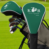 ゴルフプレークラシックヤーのモノグラムゴルファーのハンターグリーン ゴルフヘッドカバー