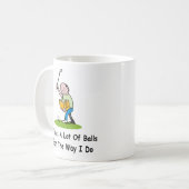 ゴルフプレーパーソナライズされたヤーギフト コーヒーマグカップ (正面左)