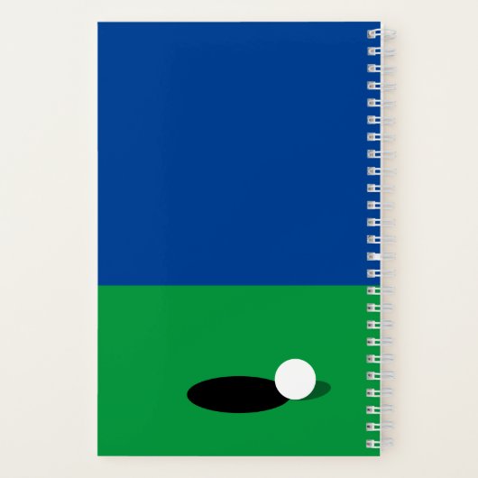 ゴルフプレーパーソナライズされたヤー用スパイラルノート ノートブック (裏面)