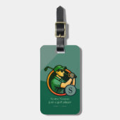 ゴルフプレーモダンヤーレトログリーンラゲージタグ ラゲッジタグ (正面縦)