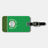 ゴルフプレーモノグラムのヤー旅行手荷物GREEN ラゲッジタグ (正面横)