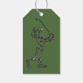 ゴルフプレーヤーのアウトラインデザイン～編集可能文字&カラー ギフトタグ (裏面)