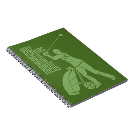 ゴルフプレーヤーのカスタムのノート ノートブック (右側)