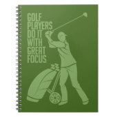 ゴルフプレーヤーのカスタムのノート ノートブック (正面)