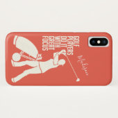 ゴルフプレーヤーのカスタムネーム＆カラーフォンケース Case-Mate iPhoneケース (裏面(横))