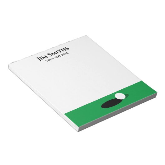 ゴルフプレーヤーのメモ帳 – カスタムゴルフのギフトアイディア ノートパッド (アングル)