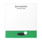 ゴルフプレーヤーのメモ帳 – カスタムゴルフのギフトアイディア ノートパッド (正面)