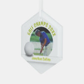 ゴルフプレーヤーの写真 |ゴルフチャンプ20XX ガラスオーナメント (正面左)