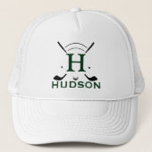 ゴルフプレーヤーイニシャル名カスタムモノグラム キャップ (正面)