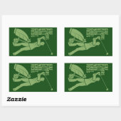 ゴルフプレーヤーカスタムスタンプ 長方形シール (シート)