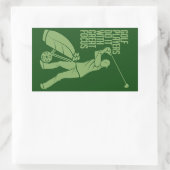 ゴルフプレーヤーカスタムスタンプ 長方形シール (バッグ)