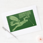 ゴルフプレーヤーカスタムスタンプ 長方形シール (封筒)