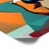 ゴルフプレーヤーキュビストポスター ポスター (角)