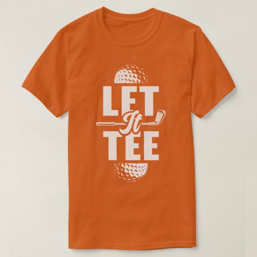 ゴルフプレーヤーゴルフコースゴルファー Tシャツ (デザイン正面)