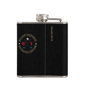 ゴルフプレーヤーブラック用ロゴモノグラム フラスク (裏面)