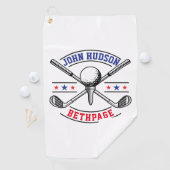 ゴルフプレーヤーモノグラムテンプレートゴルフタオル ゴルフタオル (インサイチュ)