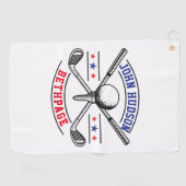 ゴルフプレーヤーモノグラムテンプレートゴルフタオル ゴルフタオル (横)