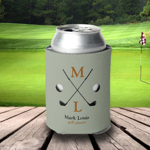 ゴルフプレーヤーモノグラムパーソナライズされた 缶クーラー
