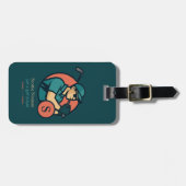 ゴルフプレーヤー旅行モダンレトロラゲッジタグ ラゲッジタグ (正面横)