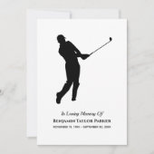 ゴルフプレーヤー死別悔やみや弔慰葬祭記念 サンキューカード (正面)