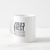 ゴルフプレー最高のヤーとの世界のボス コーヒーマグカップ (正面左)