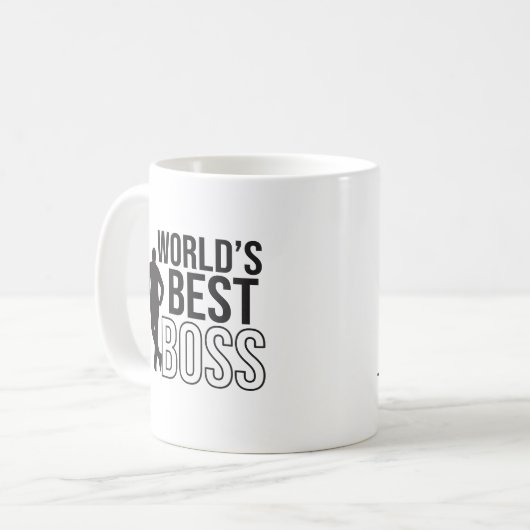 ゴルフプレー最高のヤーとの世界のボス コーヒーマグカップ (正面左)